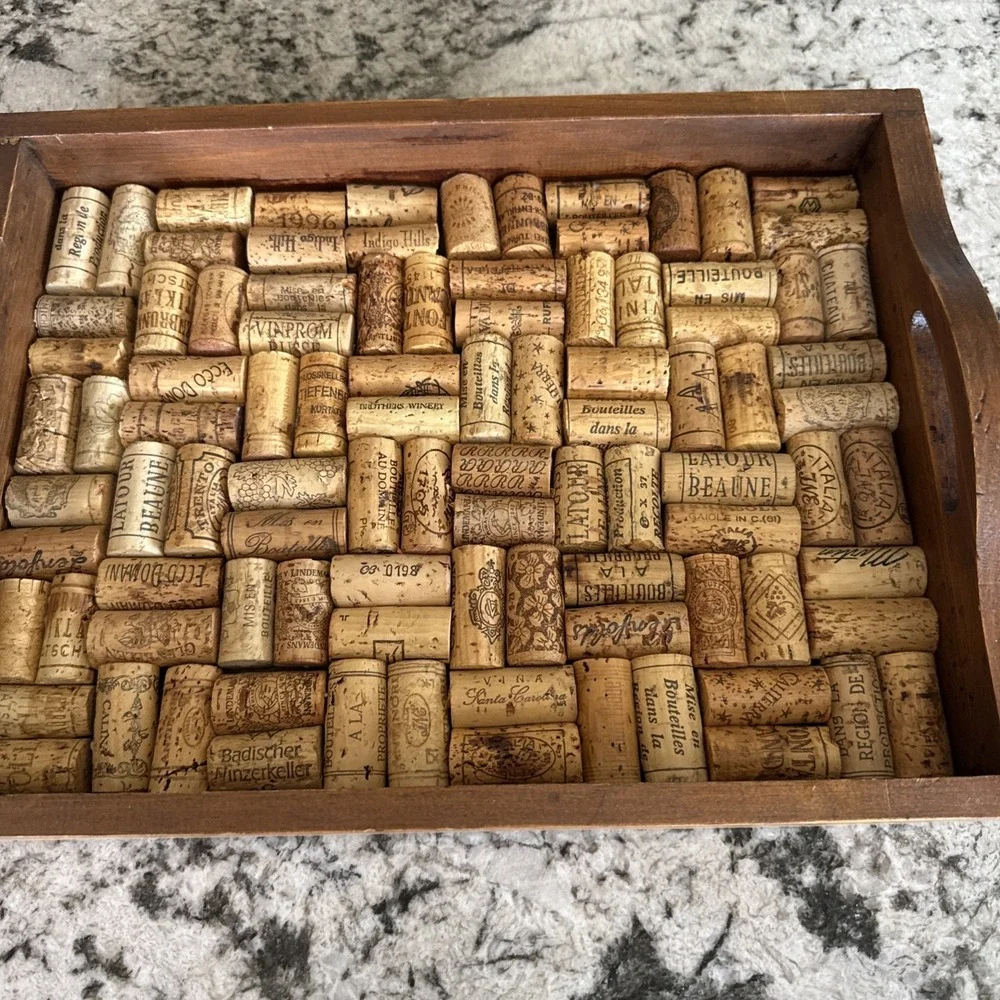 Wine Enthusiast Smooth Wood Serving Tray